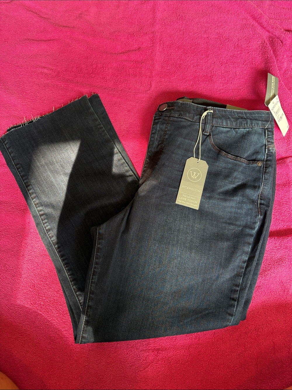 Wit & Wisdom Dark Indigo Straight Leg Jeans - Picture 1 of 7